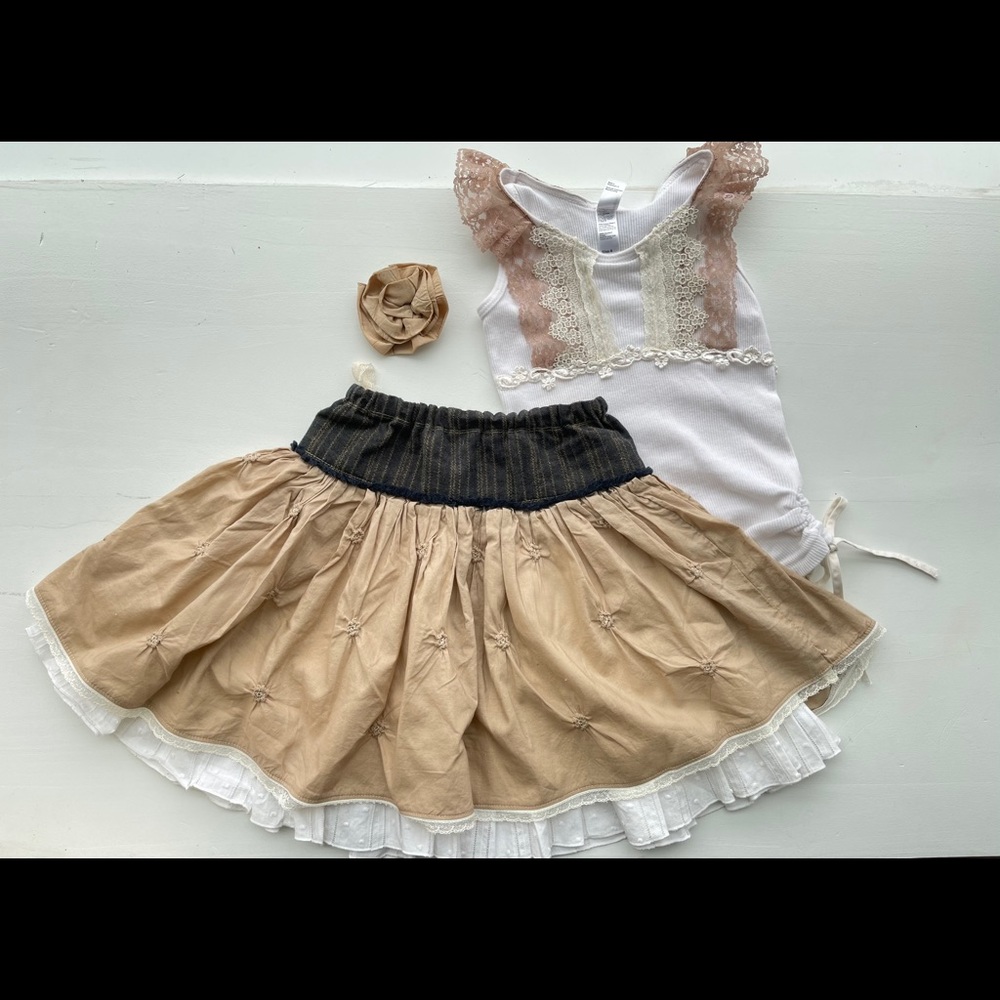 Boutique Lilyplum NZbug “Cafe Latte” skirt set